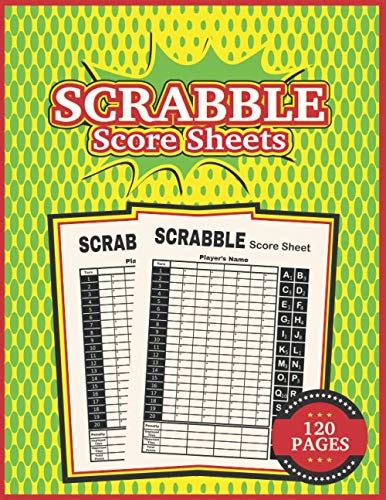 Scrabble Score Sheets Standard Professional Large Clue Game Score