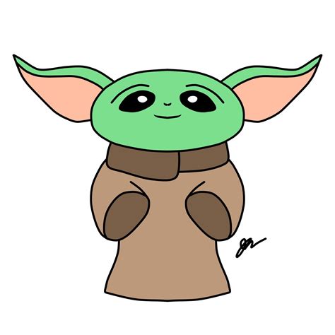 Cute Yoda Drawing