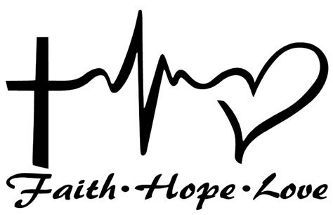 Faith Hope Love Vinyl Decal Sticker Car Window Wall Bumper Symbol Heart