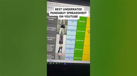 Best Pandabuy Spreadsheet Shorts Youtube
