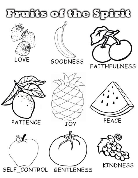 pin  fruits    coloring pages