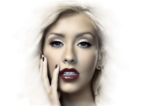 Christina Aguilera Christina Aguilera Singer Vignette Face Hd