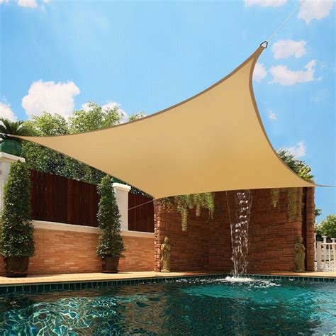 300d Waterproof Polyester Square Rectangle Shade Sail Garden Terrace