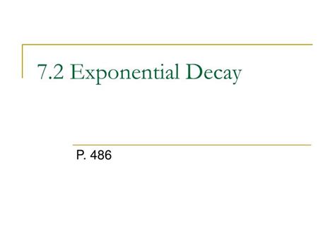 Ppt 72 Exponential Decay Powerpoint Presentation Free Download Id