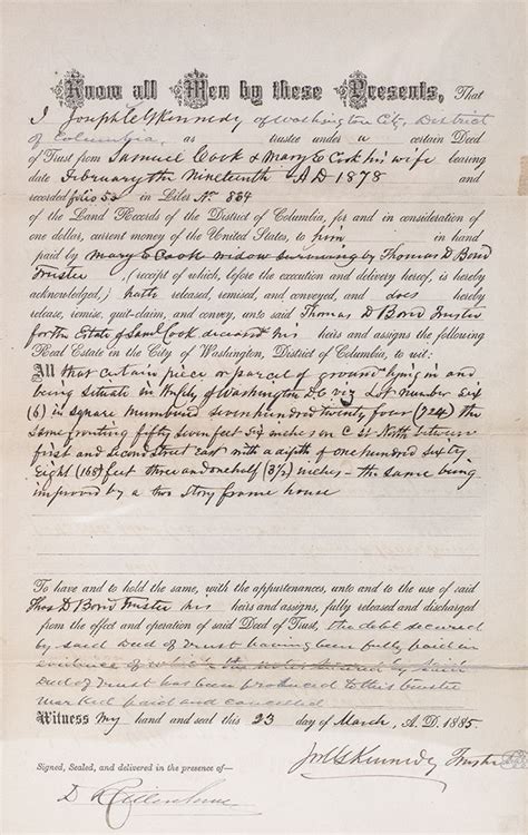 Frederick Douglass Signed Property Deed Raptis Rare Books Fine