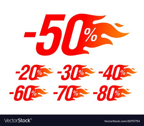 Hot Sale Special Offer Discount Labels Set Vector Image
