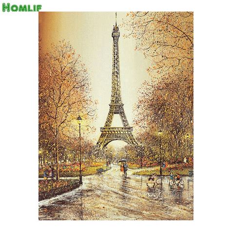Full Diamond Embroidery Eiffel Tower 5d Diy Diamond Painting Landscape