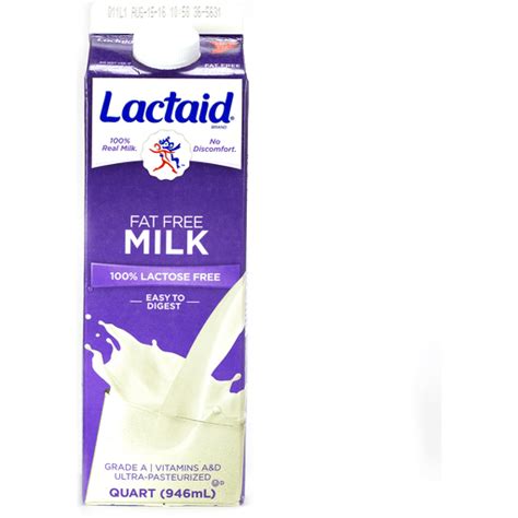 Lactaid Lactose Free Fat Free Milk Milk And Cream Foodtown