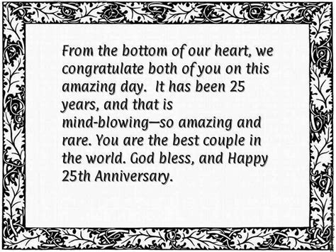 Wish couples for anniversary and congrats them by for their best future by sharing this wishes. Stunning 25th anniversary wishes for friends | Anniversary Wishes