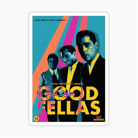Goodfellas Poster Sticker By Designsbydz Redbubble