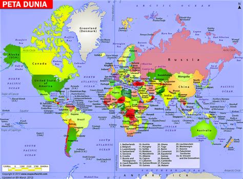 Peta Dunia World Of Map