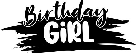Birthday Girl Brush Grunge Effect Happy Birthday Wish Eps Vector With