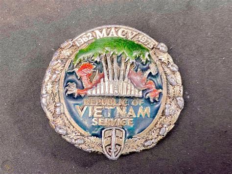 Republic Of Vietnam Service 1962 Macv 1975 Belt Buckle By Great