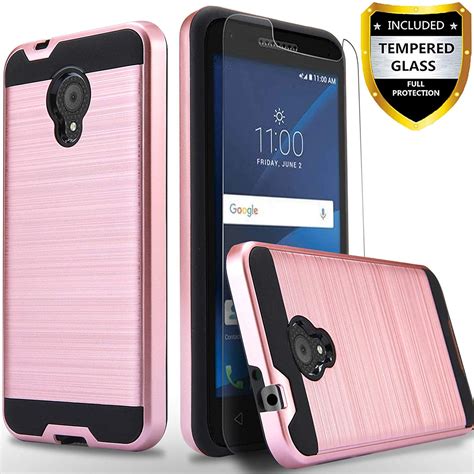 Alcatel Tcl Lx A502dl Phone Case 2 Piece Style Hybrid Shockproof Hard