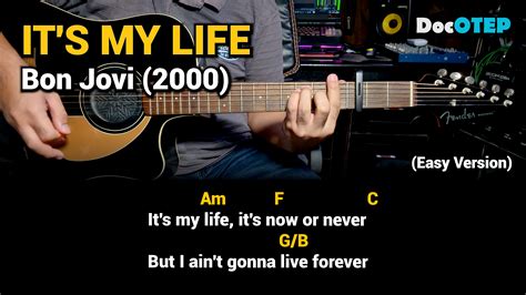Its My Life Bon Jovi Easy Guitar Chords Tutorial With Lyrics Its