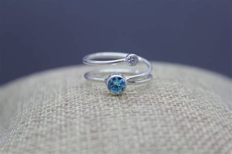 Sterling Silver Birthstone Ring For Mom Mothers Ring Stone Etsy