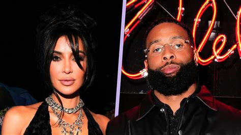 kim kardashian and odell beckham jr photographed for first time together going to hotel in las
