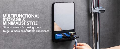 Taili Shower Mirror Fogless For Shaving With Razor Holder No Fog Mirror For Shower