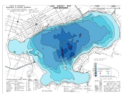 Bathymetric Map Of Lake Monona