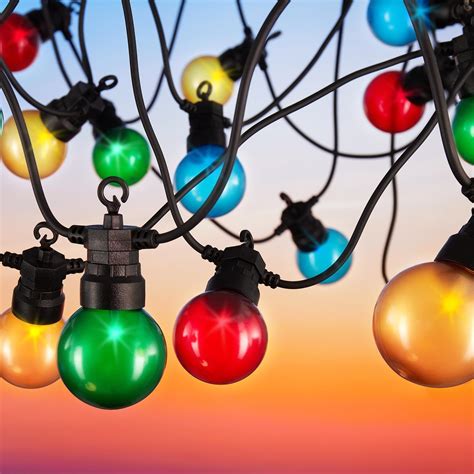 Lytworx Multicolour Frosted Solar Festoon Lights 20 Pack Bunnings