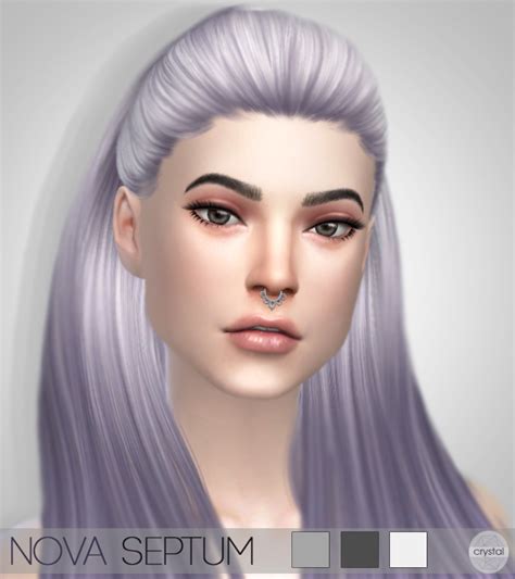 Sims 4 Ccs The Best Nova Septum Piercing By Crystalsims