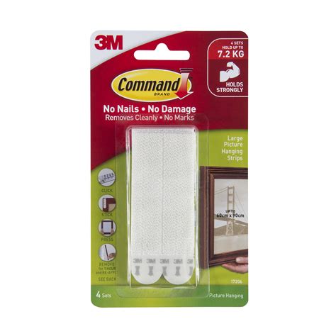 How To Use 3m Command Strips Command Large White Utility Hook Value