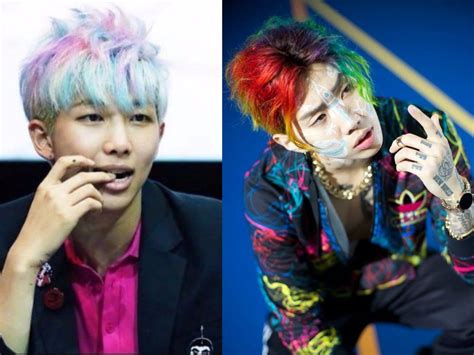Rm Jay Park And More Male K Pop Idols Who Have Tried The Rainbow Hair