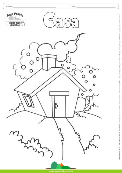 Desenhos Para Colorir Casa Aula Pronta