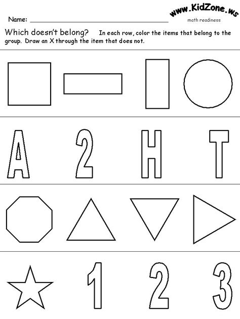 Which One Doesnt Belong Teaching Vocabulary 1st Grade Worksheets Math