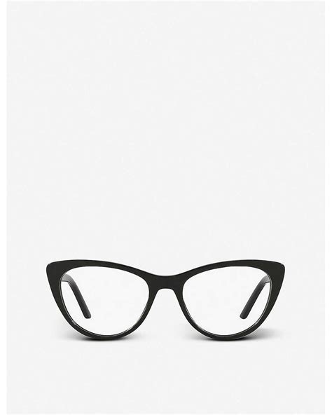prada pr 05xv millennials acetate cat eye frame optical glasses in white lyst