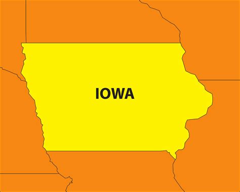 Iowa State Map · Free Vector Graphic On Pixabay