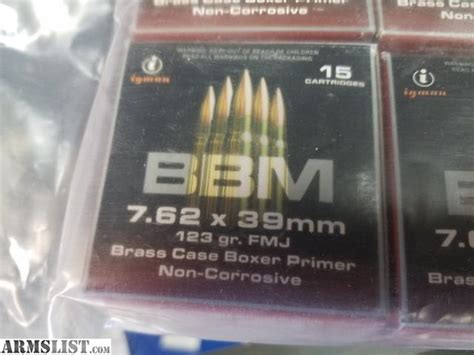 Armslist For Sale Bbm Brass Cased Reloadable 762x39 Ak47 Ammo