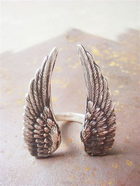 Custom Order Mick Large Sterling Silver Angel Wing Ring Made Etsy Jewelry Fashion Jewelry