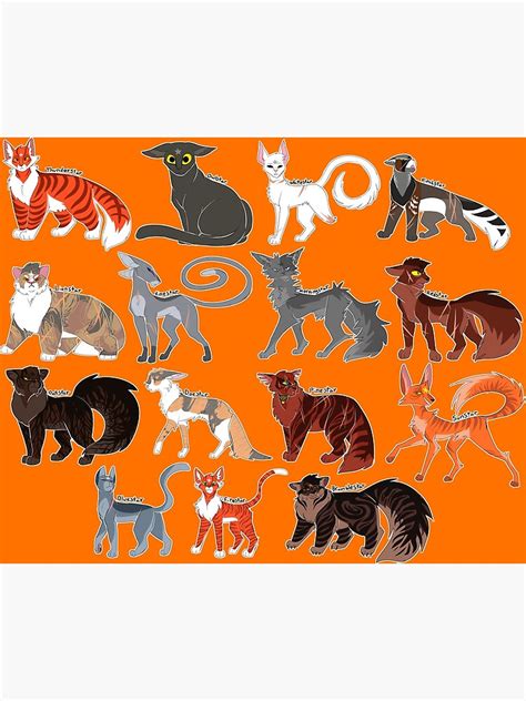 Every Thunderclan Leader Ever Poster By Draikinator Redbubble