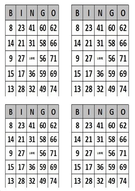 cartones de bingo para imprimir abd