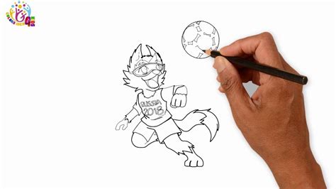 zabivaka russia 2018 fifa world cup official mascot draw with color fifa world cup world cup