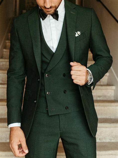 Men Suit Dark Green Wedding Suit Groom Wear Suit 3 Piece Suit Etsy