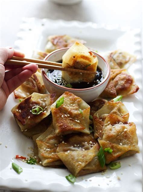 Easy Asian Dumplings With Hoisin Dipping Sauce Recipe Asian Recipes