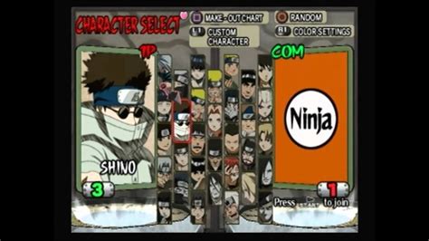 Hd Naruto Ultimate Ninja 2 Character List Youtube