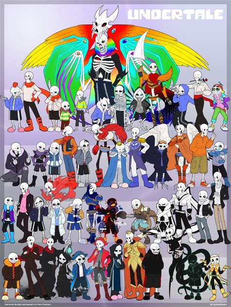 a bunch of cartoon characters standing together in front of a poster that says undertale