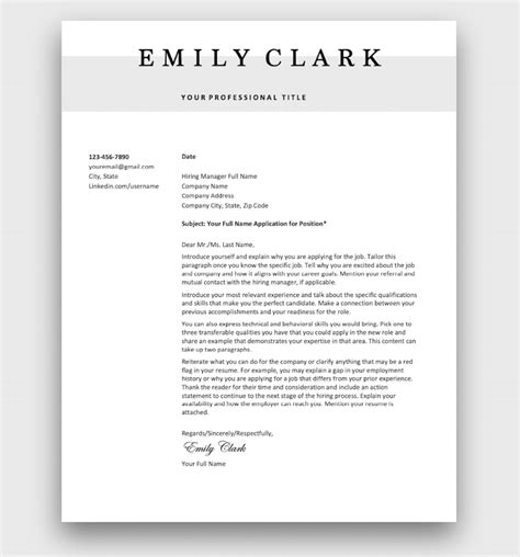 Free Cover Letter Templates For Word Download Instantly Free Cover
