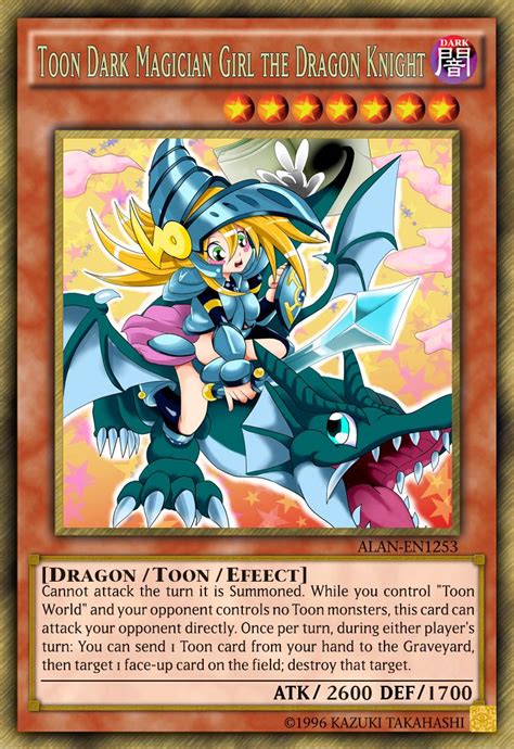 Toon Dark Magician Girl The Dragon Knight By Alanmac95 Yugioh Dragon Cards Custom Yugioh