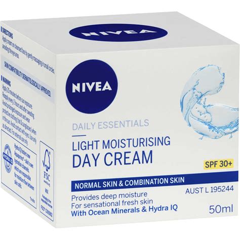 Nivea Daily Essentials Light Moisturising Spf 30 Day Cream 50ml Big W