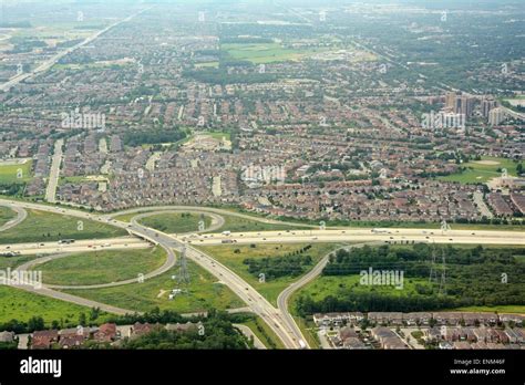Suburbs And Highways Aerial Toronto Canada Stock Photo Alamy