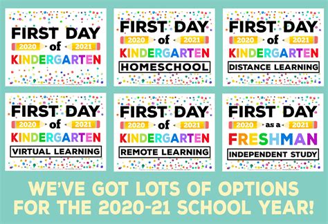 Free Printable First Day Of School Signs 2020 Happiness Is Homemade