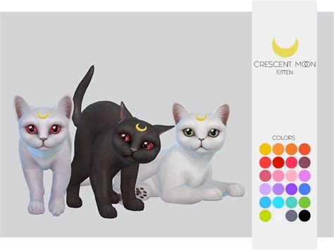 Cat And Kitten Crescent Moon The Sims 4 The Sims 4 Love Life Miracles
