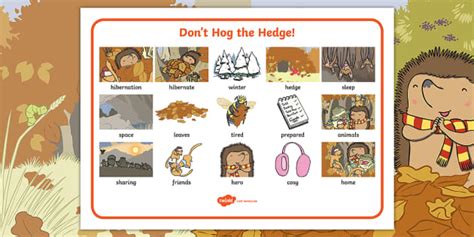 Dont Hog The Hedge Word Mat Teacher Made Twinkl