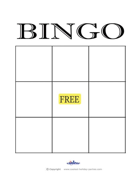 Free Printable Blank Bingo Cards Template Blank Bingo Cards Bingo