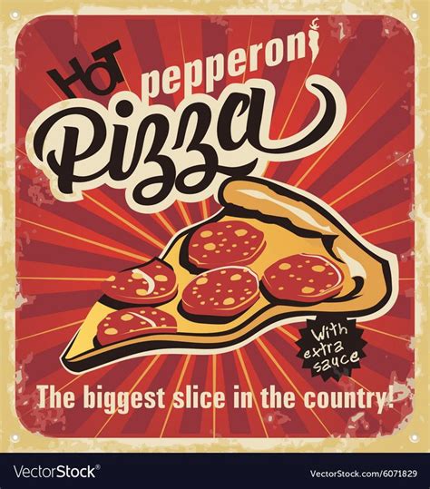 Retro Pizza Sign Logo Vector Poster Download A Free Preview Or High