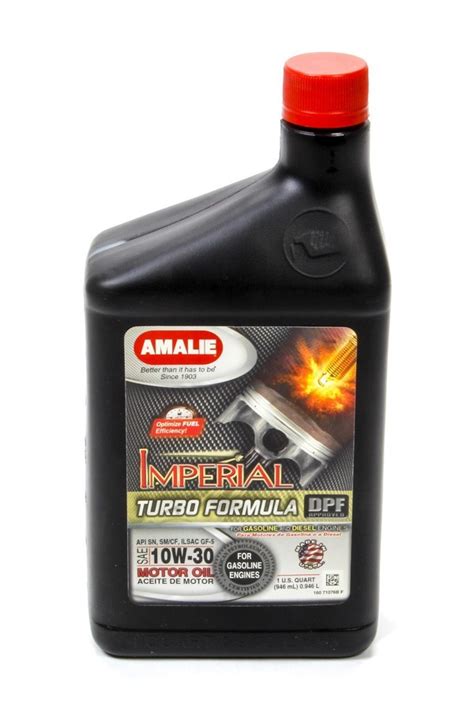 Amalie 71076 56 Imperial Turbo Formula 10w 30 Motor Oil 1 Quart Bottle